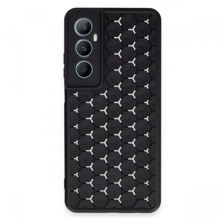 Mey İthalat®  Realme C65 Kılıf Petek Silikon Kapak - Siyah