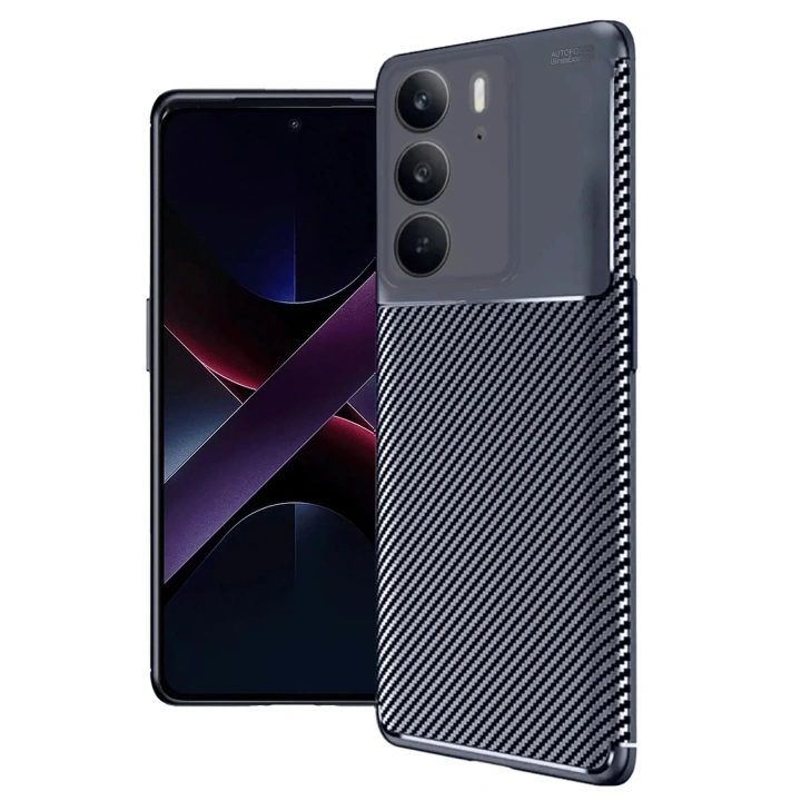 Mey İthalat®  Realme C75 4G Auto Focus Karbon Kapak - Lacivert