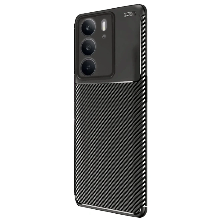 Mey İthalat®  Realme C75 4G Auto Focus Karbon Kapak - Siyah