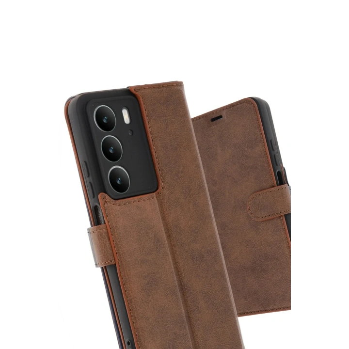 Mey İthalat®  Realme C75 4G Trend S Plus Kapaklı Kılıf - Taba