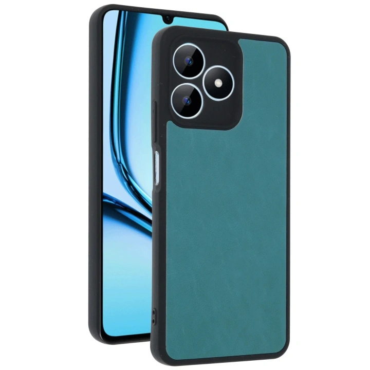 Mey İthalat®  Realme Note 50 4G Kılıf Aras Deri Kapak - Açık Yeşil