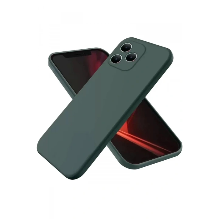 Mey İthalat®  Realme Note 50 4G Kılıf First Silikon - Koyu Yeşil