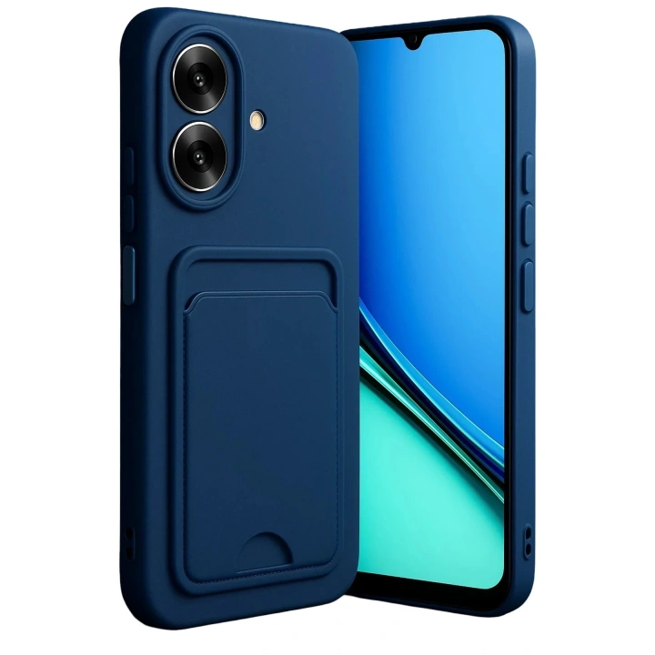 Mey İthalat®  Realme Note 60 Kelvin Kartvizitli Silikon - Lacivert
