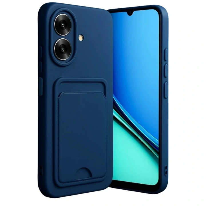 Mey İthalat®  Realme Note 60 Kelvin Kartvizitli Silikon - Lacivert