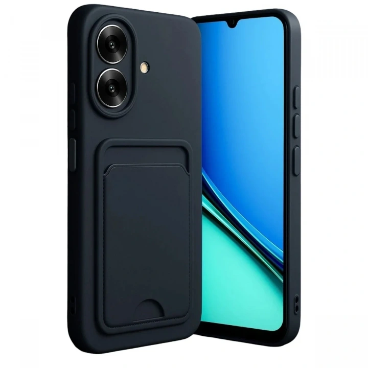 Mey İthalat®  Realme Note 60 Kelvin Kartvizitli Silikon - Siyah