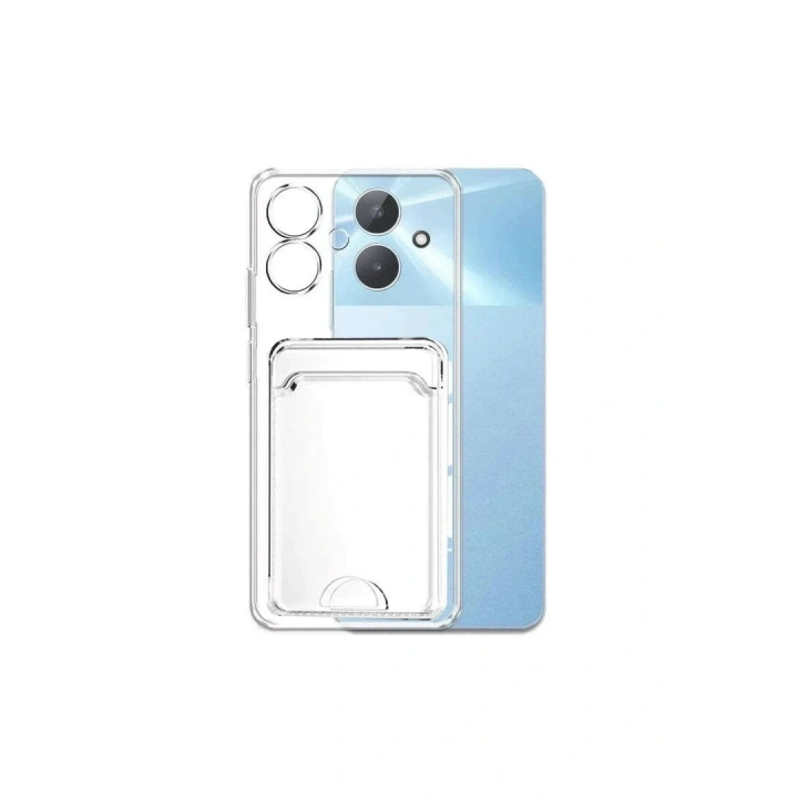 Mey İthalat®  Realme Note 60 Kılıf Kart Şeffaf Silikon - Şeffaf