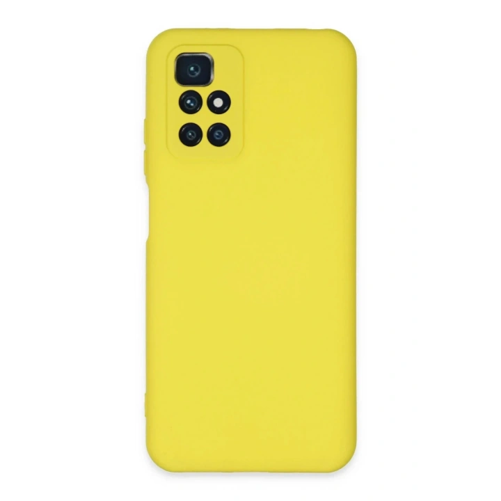 Mey İthalat®   Redmi 10 2022 Kılıf Nano içi Kadife Silikon - Sarı