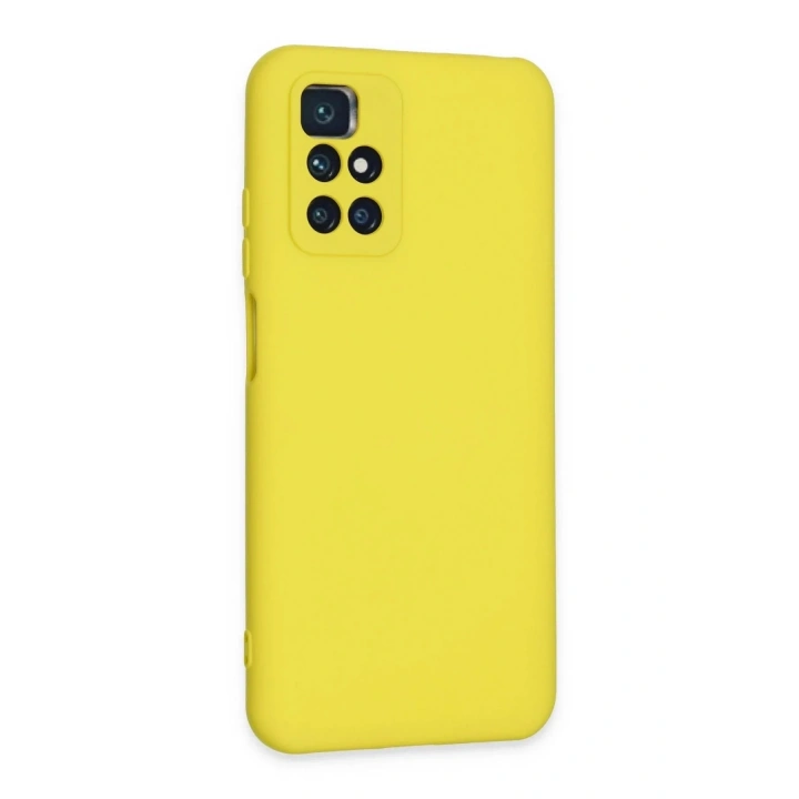 Mey İthalat®   Redmi 10 2022 Kılıf Nano içi Kadife Silikon - Sarı
