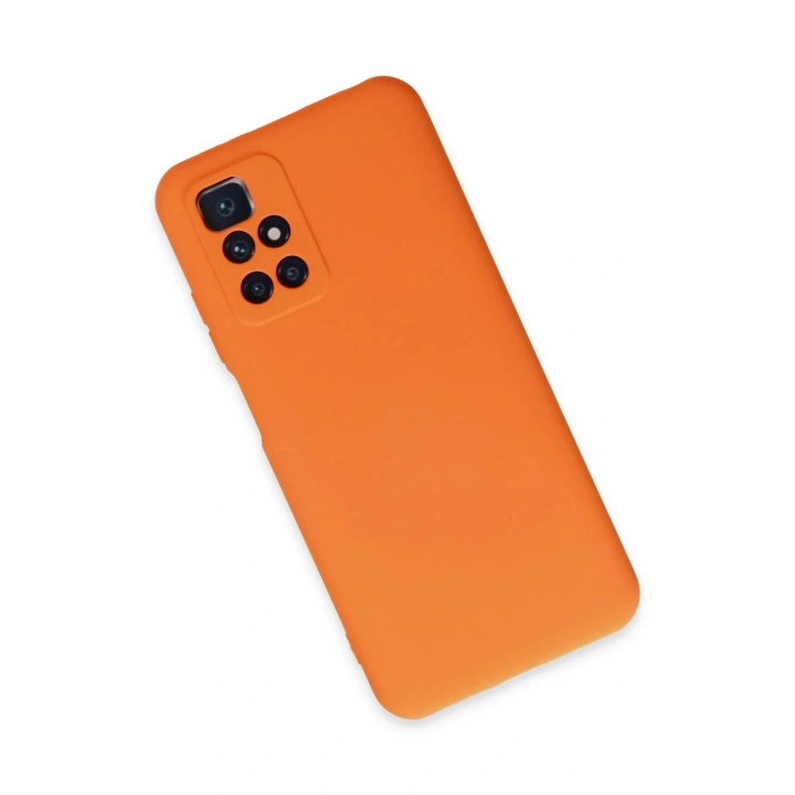 Mey İthalat®   Redmi 10 2022 Kılıf Nano içi Kadife Silikon - Turuncu