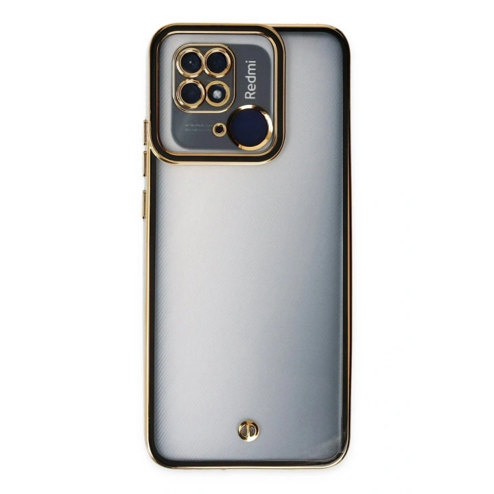 Mey İthalat®   Redmi 10C Kılıf Liva Lens Silikon - Siyah