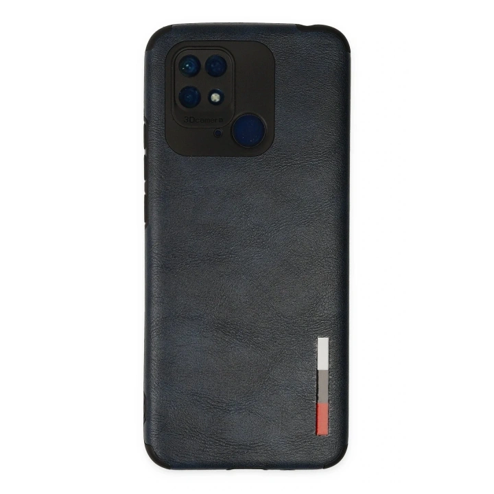 Mey İthalat®   Redmi 10C Kılıf Loop Deri Silikon - Lacivert