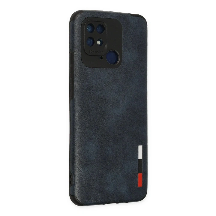 Mey İthalat®   Redmi 10C Kılıf Loop Deri Silikon - Lacivert