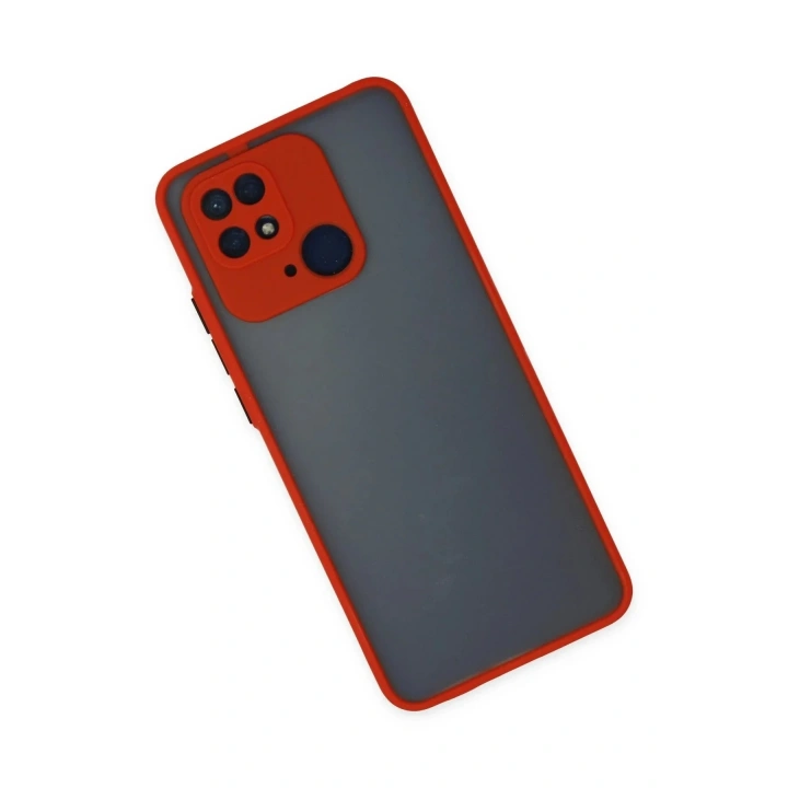 Mey İthalat®   Redmi 10C Kılıf Montreal Silikon Kapak - Kırmızı