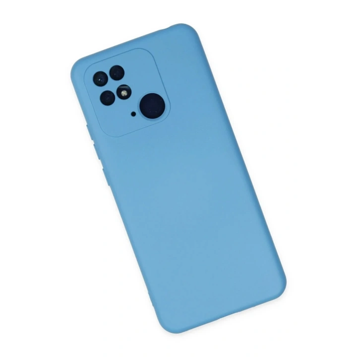 Mey İthalat®   Redmi 10C Kılıf Nano içi Kadife Silikon - Mavi