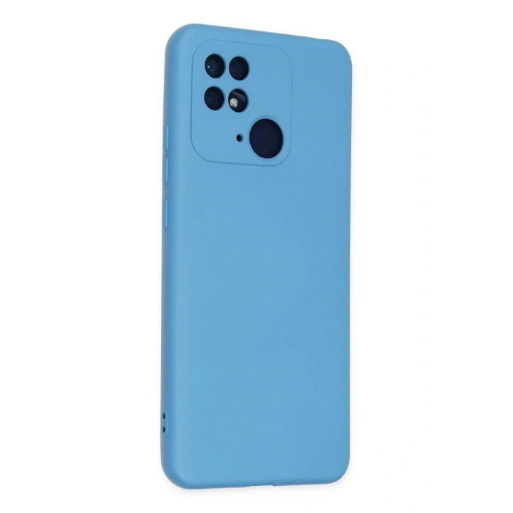 Mey İthalat®   Redmi 10C Kılıf Nano içi Kadife Silikon - Mavi
