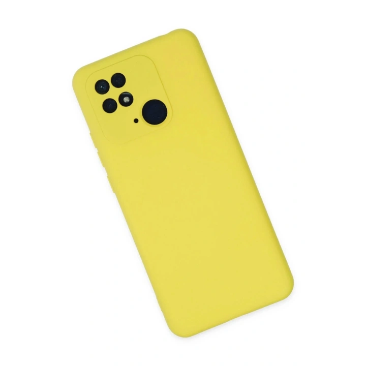 Mey İthalat®   Redmi 10C Kılıf Nano içi Kadife Silikon - Sarı