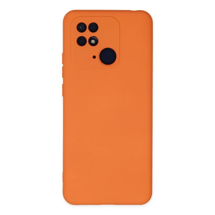 Mey İthalat®   Redmi 10C Kılıf Nano içi Kadife Silikon - Turuncu