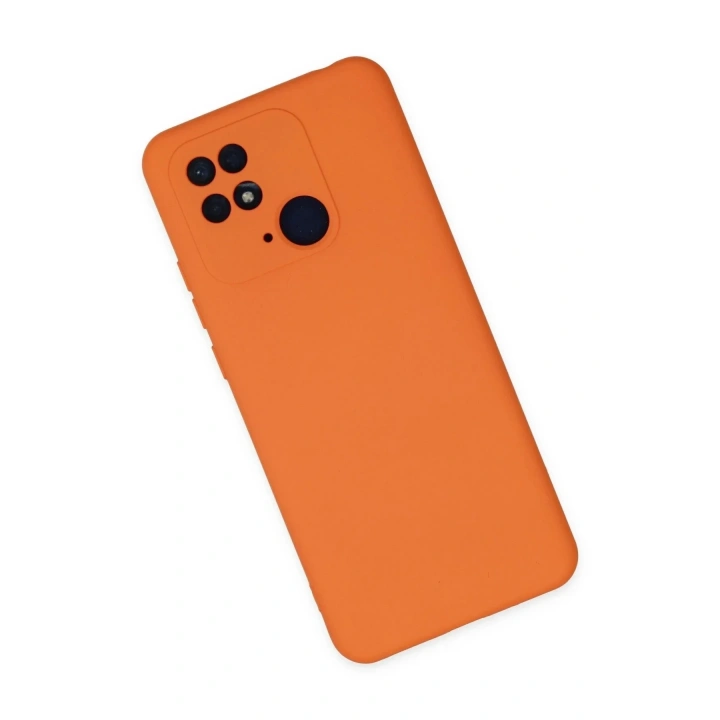 Mey İthalat®   Redmi 10C Kılıf Nano içi Kadife Silikon - Turuncu