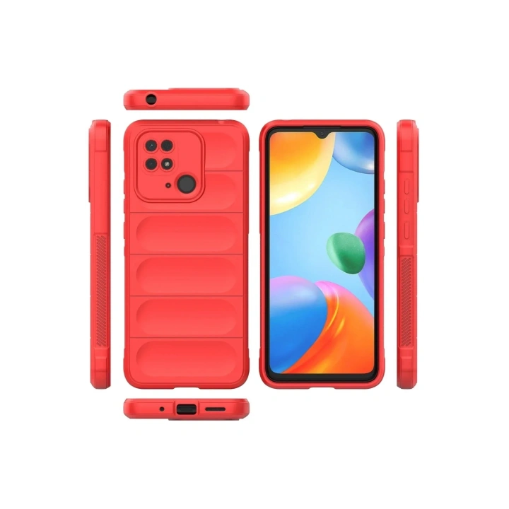 Mey İthalat®   Redmi 10C Kılıf Optimum Silikon - Kırmızı