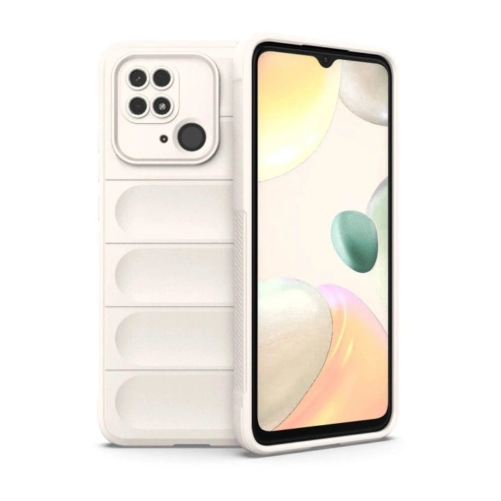 Mey İthalat®   Redmi 10C Kılıf Optimum Silikon - Krem