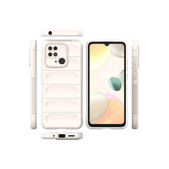 Mey İthalat®   Redmi 10C Kılıf Optimum Silikon - Krem