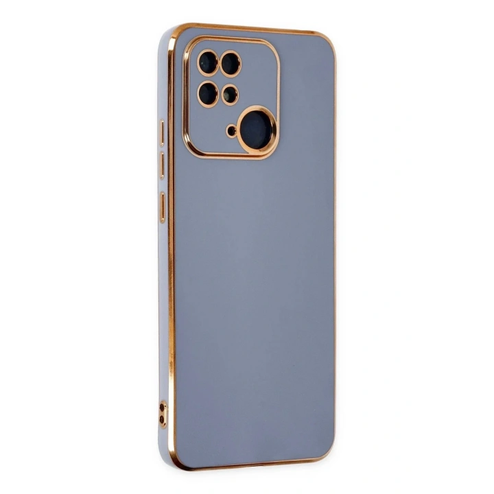 Mey İthalat®   Redmi 10C Kılıf Volet Silikon - Mavi