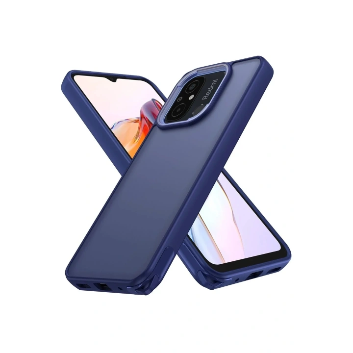 Mey İthalat®   Redmi 12C Kılıf Elegant Kapak - Lacivert