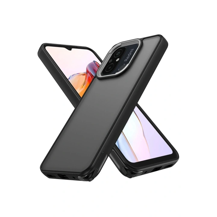 Mey İthalat®   Redmi 12C Kılıf Elegant Kapak - Siyah