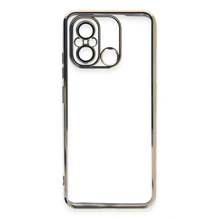 Mey İthalat®   Redmi 12C Kılıf  Lensli Silikon - Gold