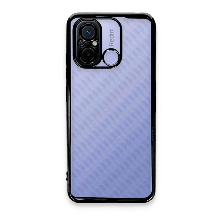 Mey İthalat®   Redmi 12C Kılıf  Lensli Silikon - Siyah