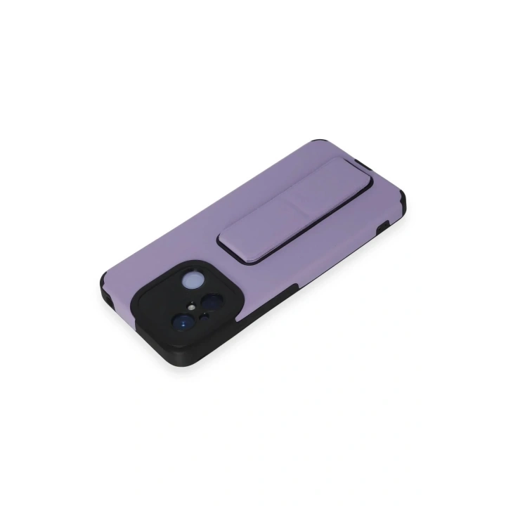 Mey İthalat®   Redmi 12C Kılıf Mega Standlı Silikon - Lila