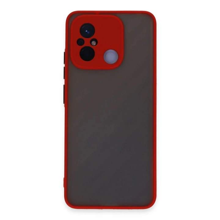 Mey İthalat®   Redmi 12C Kılıf Montreal Silikon Kapak - Kırmızı