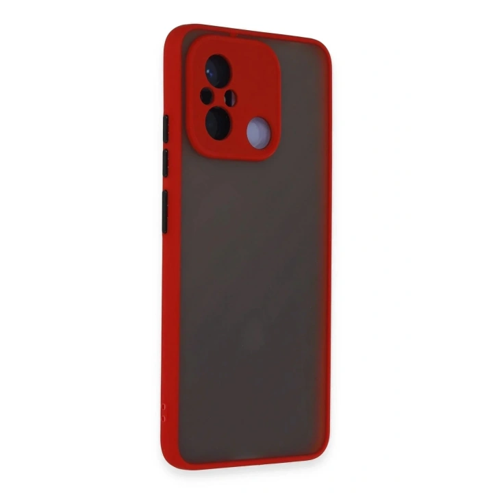 Mey İthalat®   Redmi 12C Kılıf Montreal Silikon Kapak - Kırmızı