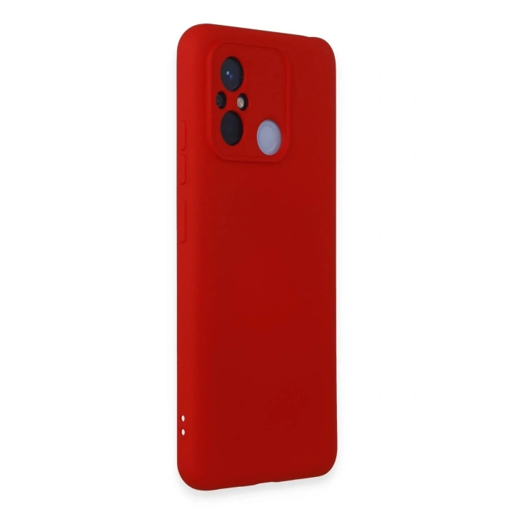 Mey İthalat®   Redmi 12C Kılıf Nano içi Kadife Silikon - Kırmızı