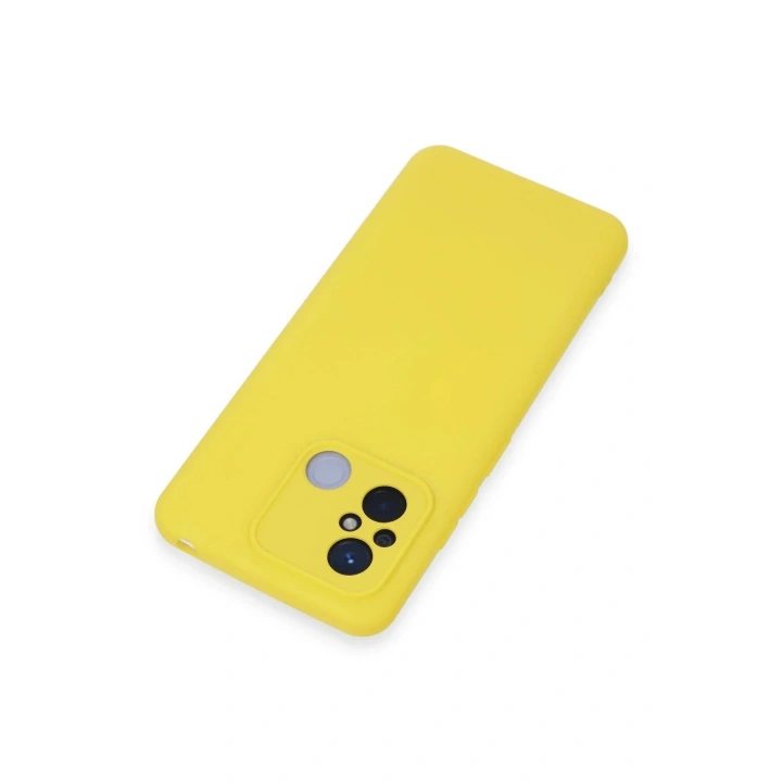 Mey İthalat®   Redmi 12C Kılıf Nano içi Kadife Silikon - Sarı