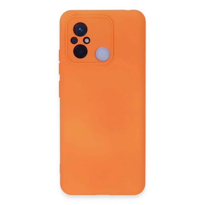 Mey İthalat®   Redmi 12C Kılıf Nano içi Kadife Silikon - Turuncu