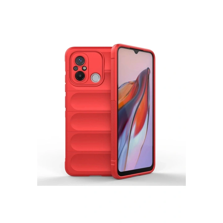Mey İthalat®   Redmi 12C Kılıf Optimum Silikon - Kırmızı