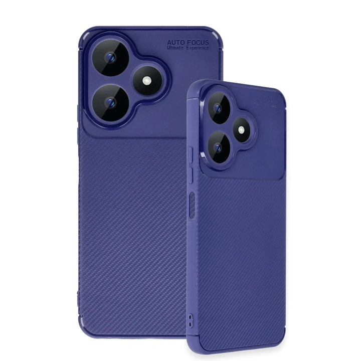 Mey İthalat®   Redmi 13 4G Kılıf Auto Focus Karbon Kapak - Lacivert
