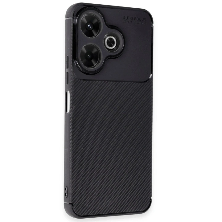 Mey İthalat®   Redmi 13 4G Kılıf Auto Focus Karbon Kapak - Siyah