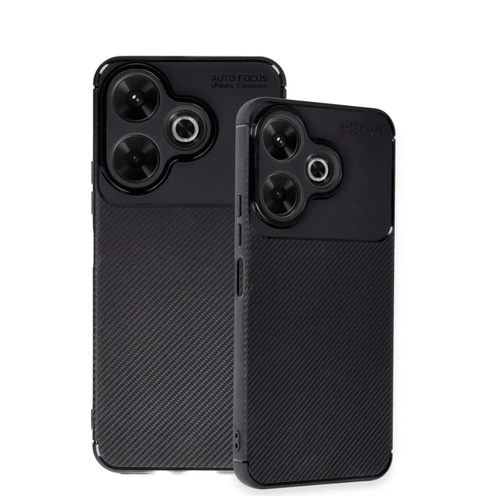 Mey İthalat®   Redmi 13 4G Kılıf Auto Focus Karbon Kapak - Siyah
