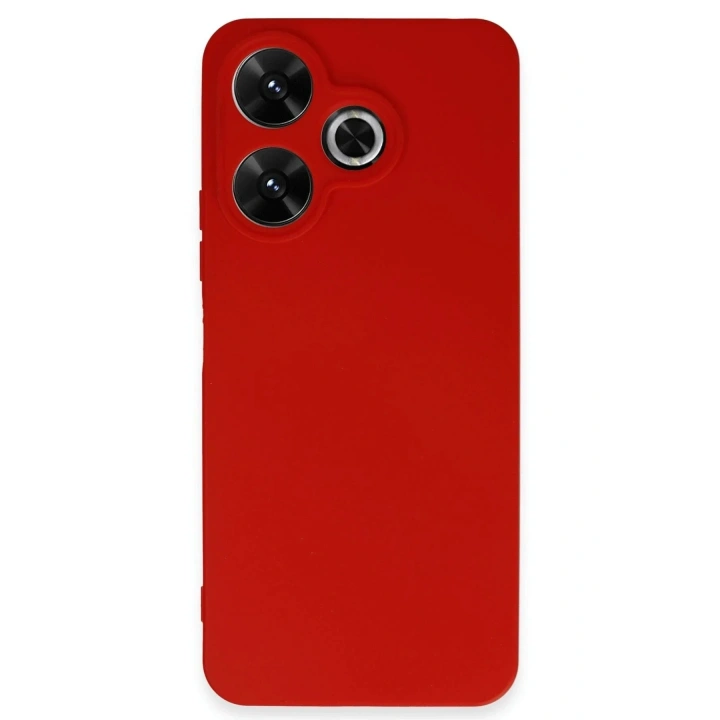 Mey İthalat®   Redmi 13 4G Kılıf First Silikon - Kırmızı