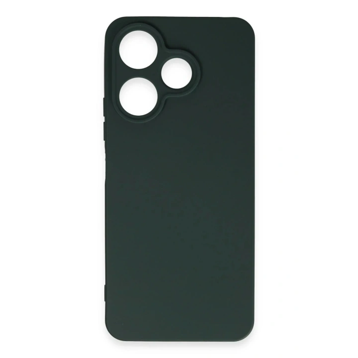 Mey İthalat®   Redmi 13 4G Kılıf First Silikon - Koyu Yeşil