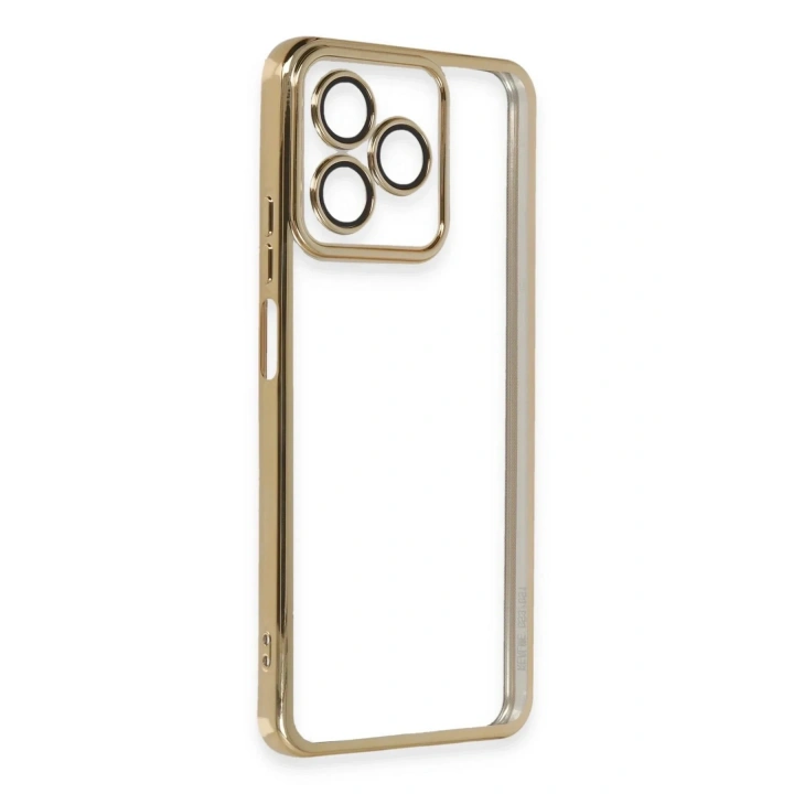 Mey İthalat®   Redmi 13 4G Kılıf  Lensli Silikon - Gold