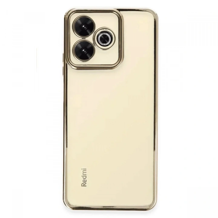 Mey İthalat®   Redmi 13 4G Kılıf  Lensli Silikon - Gold