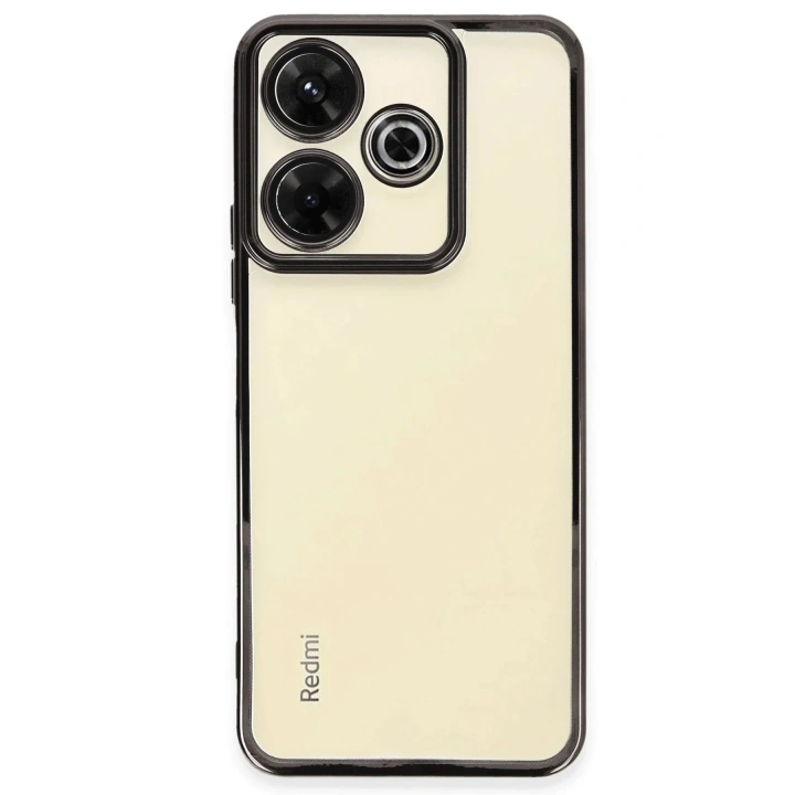 Mey İthalat®   Redmi 13 4G Kılıf  Lensli Silikon - Siyah