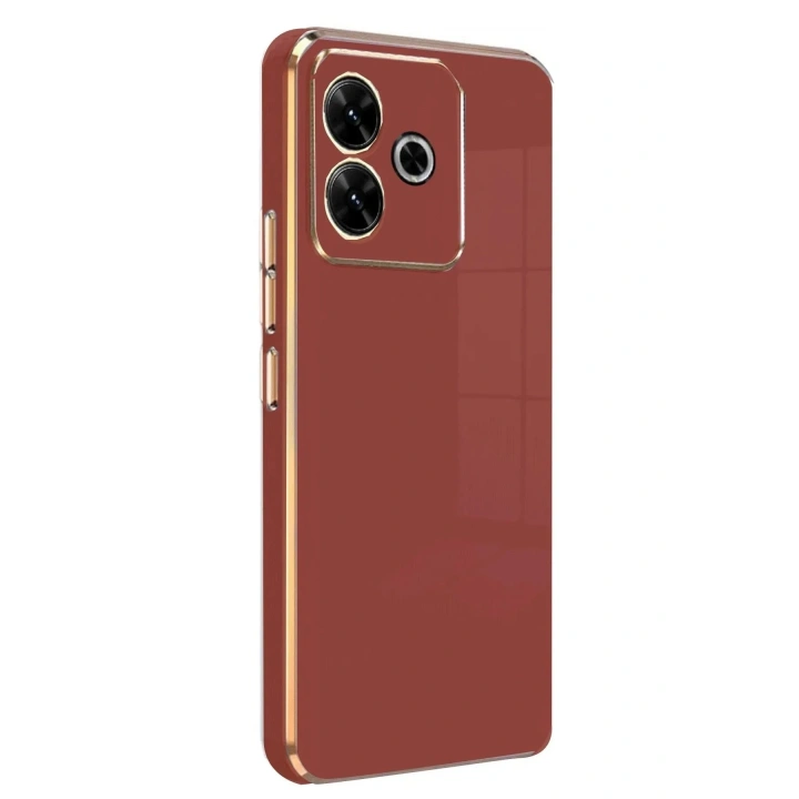 Mey İthalat®   Redmi 13 4G Kılıf Volet Silikon - Kırmızı