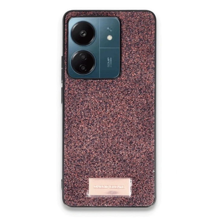 Mey İthalat®   Redmi 13C Bright Simli Kapak - Derin Mor