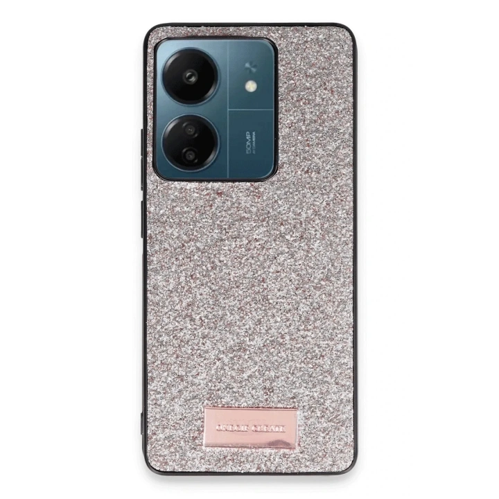 Mey İthalat®   Redmi 13C Bright Simli Kapak - Gold
