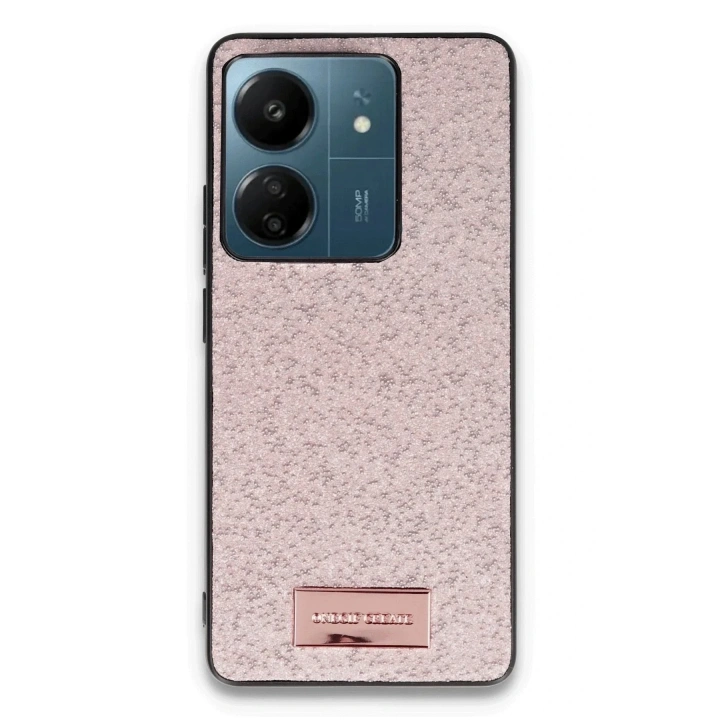 Mey İthalat®   Redmi 13C Bright Simli Kapak - Pembe