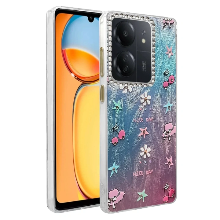 Mey İthalat®   Redmi 13C Kılıf Blade Aynalı Desenli Kapak - Desen 4